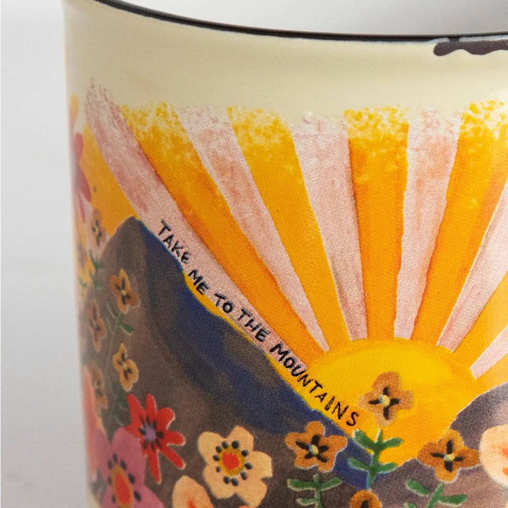 NATURAL LIFE Ceramic Mug with Sunrise and Floral Design - Picture 8 of 8